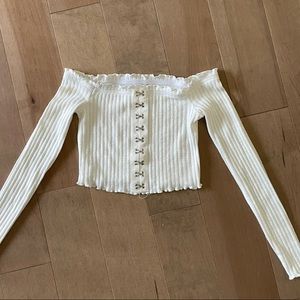 Off the shoulder crop top